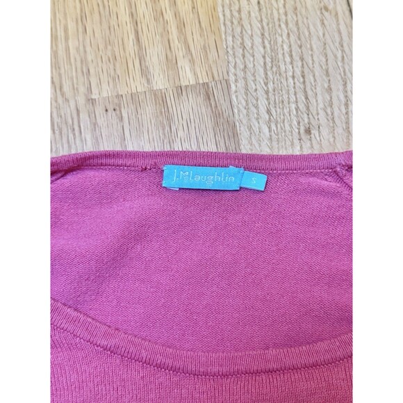 J. McLaughlin Women’s Crew Neck Long Sleeve Sweater Fuschia Pink Size S - Picture 5 of 13